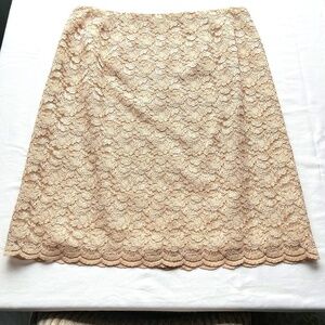 Talbots size 18 cream lace skirt